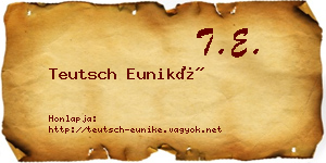 Teutsch Euniké névjegykártya
